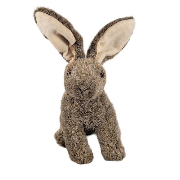 Realistic Plush Rabbit Brown Standing 12" Stuffed Animal Toy Bunny Realistic - Picture 4 of 9